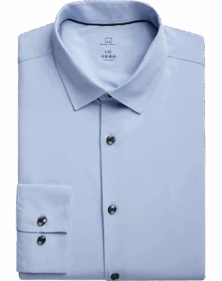 Michael Strahan Modern Fit Spread Collar Dress Shirt, Light Blue