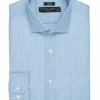 Pronto Uomo Non-Iron Slim Fit Spread Collar Dress Shirt, French Blue Gingham
