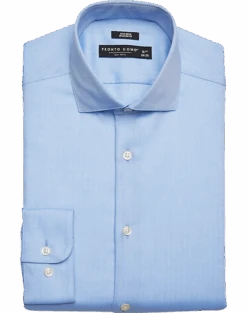 Pronto Uomo Modern Fit Dress Shirt, Blue Herringbone