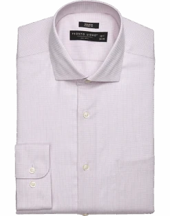 Pronto Uomo Classic Fit Spread Collar Dress Shirt, Pink Check