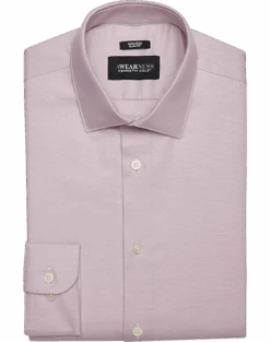 Awearness Kenneth Cole Slim Fit Spread Collar Dress Shirt, Pink Check