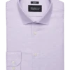Awearness Kenneth Cole Slim Fit Spread Collar Dress Shirt, Lavender Check