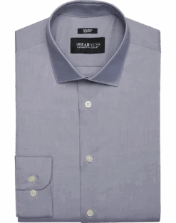 Awearness Kenneth Cole Slim Fit Spread Collar Dress Shirt, Blue Denim