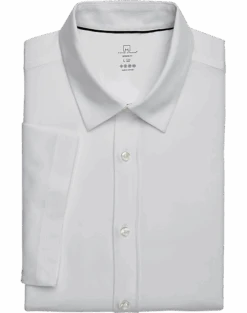 Michael Strahan Modern Fit Short Sleeve Dress Shirt, White