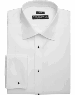 Pronto Uomo Slim Fit French Cuff Tuxedo Formal Shirt, White