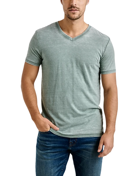 Lucky Brand Burnout Modern Fit V-Neck T-Shirt, Olive 1 Lucky Brand Burnout Modern Fit V-Neck T-Shirt, Olive