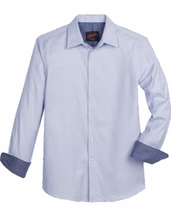 Egara Slim Fit Spread Collar Sport Shirt, Blue Arrow