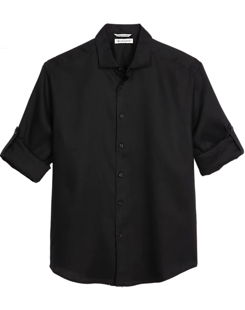 Cubavera Modern Fit Long Sleeve Linen-Blend Shirt, White 2 Cubavera Modern Fit Long Sleeve Linen-Blend Shirt, White - Image 2