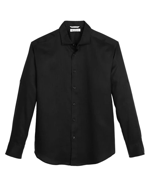 Cubavera Modern Fit Long Sleeve Linen-Blend Shirt, White 1 Cubavera Modern Fit Long Sleeve Linen-Blend Shirt, White