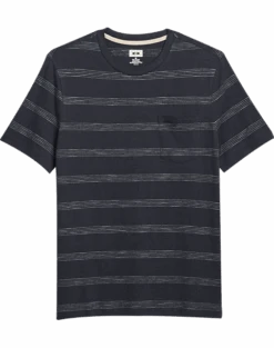 Joseph Abboud Modern Fit Short Sleeve Crew Neck T-Shirt Navy Stripe