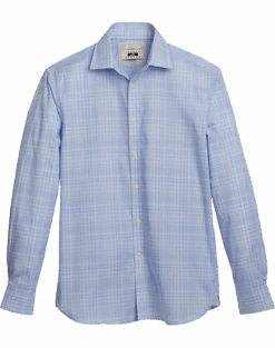 Joseph Abboud Modern Fit Sport Shirt, Blue Fine Plaid