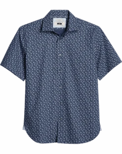 Joseph Abboud Modern Fit Sport Shirt, Navy Mini Floral