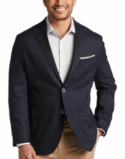 Joseph Abboud Modern Fit Linen Soft Jacket, Navy