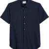 Con.Struct Slim Fit Short Sleeve Sport Shirt Navy