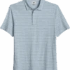 Joseph Abboud Modern Fit Short Sleeve Polo Shirt, Light Blue Stripe