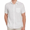 Cubavera Modern Fit TravelSelect Linen Blend Shirt, White