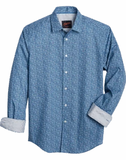 Egara Slim Fit Sport Shirt, Blue Floral