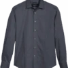Awearness Kenneth Cole Slim Fit Spread Collar Sport Shirt, Charcoal Dot