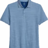 Michael Strahan Modern Fit Short Sleeve Polo, Blue Stripe