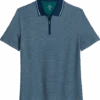 Michael Strahan Modern Fit Zip Polo, Teal
