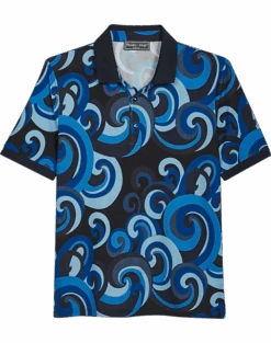 Paisley & Gray Polo, Navy Waves