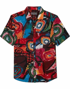 Paisley & Gray Slim Fit Spread Collar Sport Shirt, Color Pop Art
