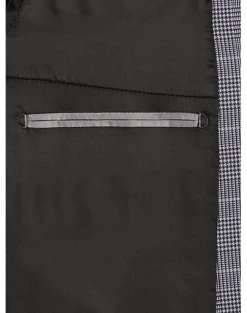 Michael Strahan Modern Fit Notch Lapel Crepe Knit Soft Jacket, Pink Glen Plaid -Mens Dress Shirts Store MW40 6NGA 97 MICHAEL STRAHAN PINK ALT2