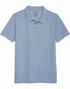 Lucky Brand Classic Fit Burnout Pique Polo, Medium Blue