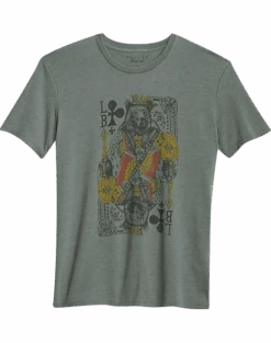 Lucky Brand Classif Fit Bear King T-Shirt, Olive
