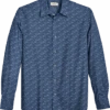 Jaymes Modern Fit Spread Collar Sport Shirt, Blue Liberty Floral
