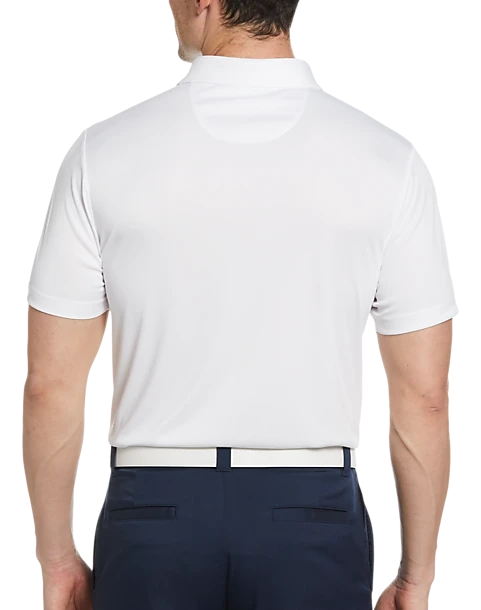 PGA Tour Classic Fit Printed Polo, White Energy Stripe 2 PGA Tour Classic Fit Printed Polo, White Energy Stripe - Image 2