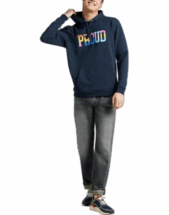 The Phluid Project Classic Fit Proud Graphic Hoodie, White -Mens Dress Shirts Store MW40 6NMK 01 THE PHLUID PROJECT NAVY ALT2 1