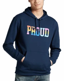 The Phluid Project Classic Fit Proud Graphic Hoodie, Navy
