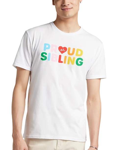 The Phluid Project Classic Fit Proud Sibling Graphic Crew, White 1 The Phluid Project Classic Fit Proud Sibling Graphic Crew, White