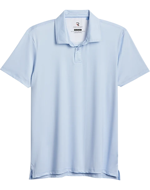 Report Collection Modern Fit Knit Polo, Light Blue 1 Report Collection Modern Fit Knit Polo, Light Blue